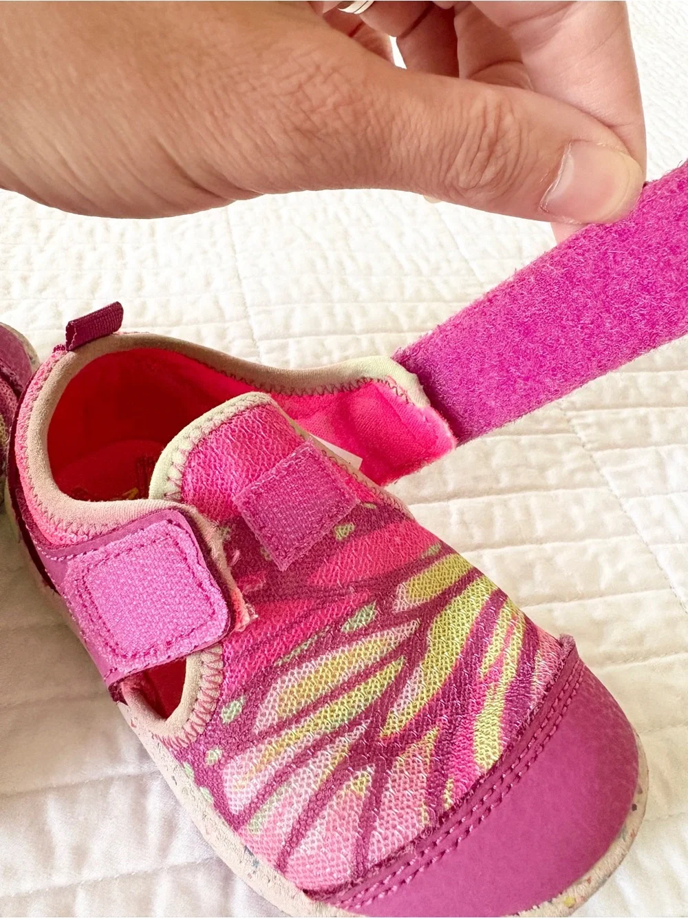 Merrell Bare Steps H20 Sandals Pink and Green Butterfly Toddler Girls Size 6T